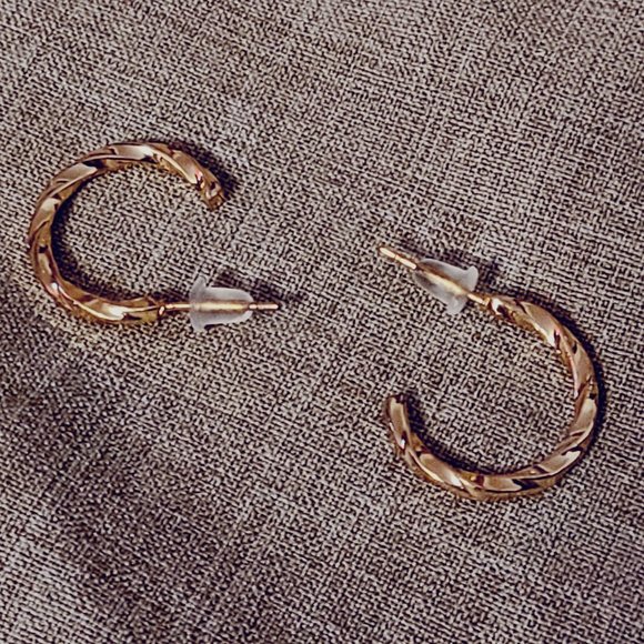 Gold Color Alloy Hoop Earrings Set - Picture 4 of 7
